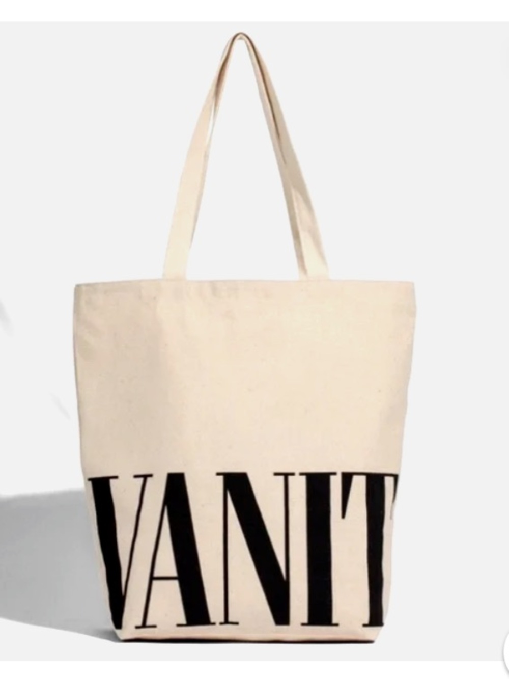 Vanity Fair Canvas Tote - Cream with Black Logo